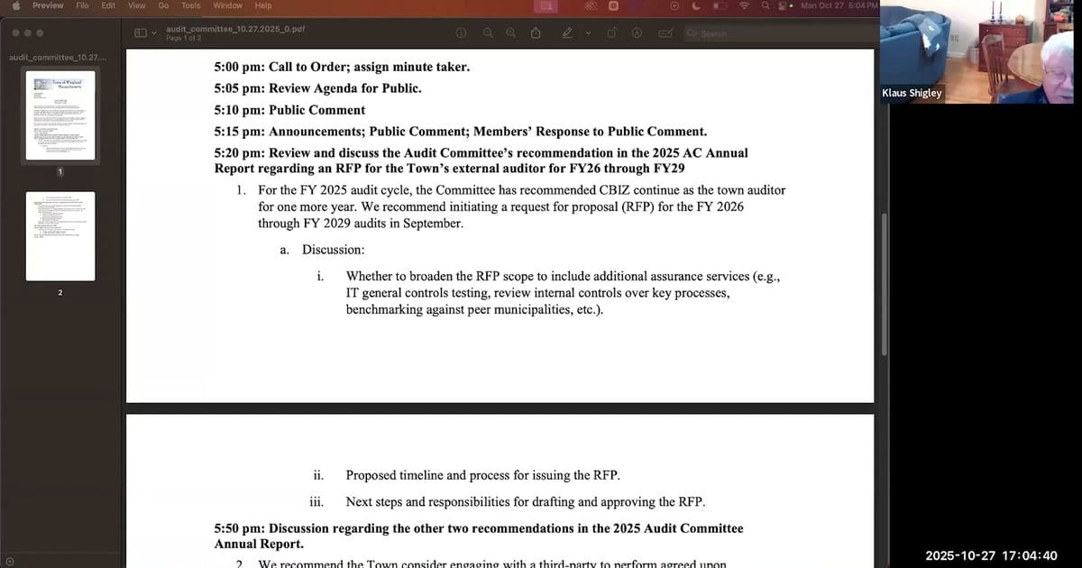 From the Audit Committee
